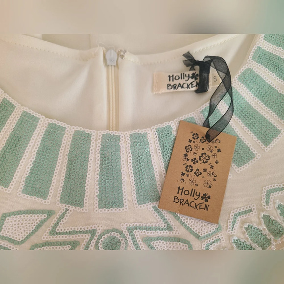 New With Tag Molly Bracken Sequin Embroidered Shift Mini Dress Size Small - Picture 6 of 8